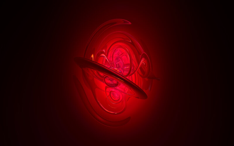 Red Abstract Swirl — Dramatic