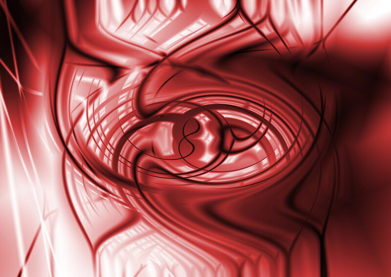 Red Abstract Swirl — Dynamic, Swirls, Lines