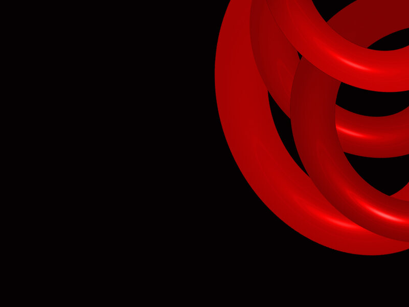 Red abstract swirl on black