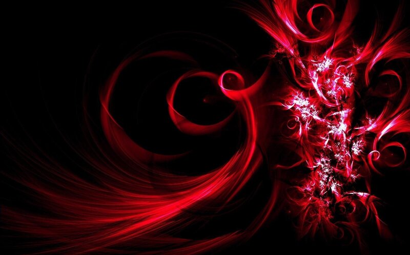 Red abstract swirls