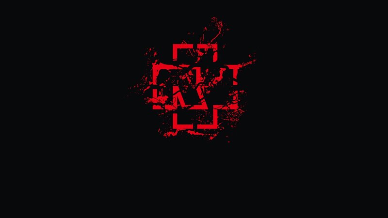Red Abstract Symbol — Black