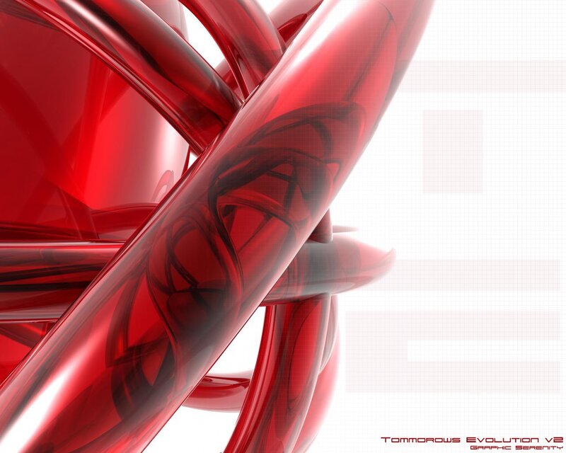 Red abstract tube sculpture