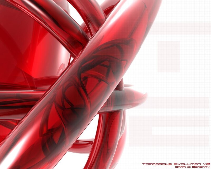 Red abstract tubular design