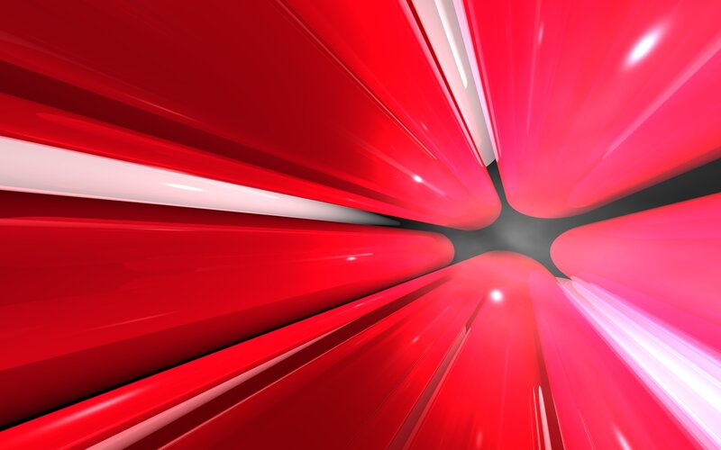 Red abstract tunnel