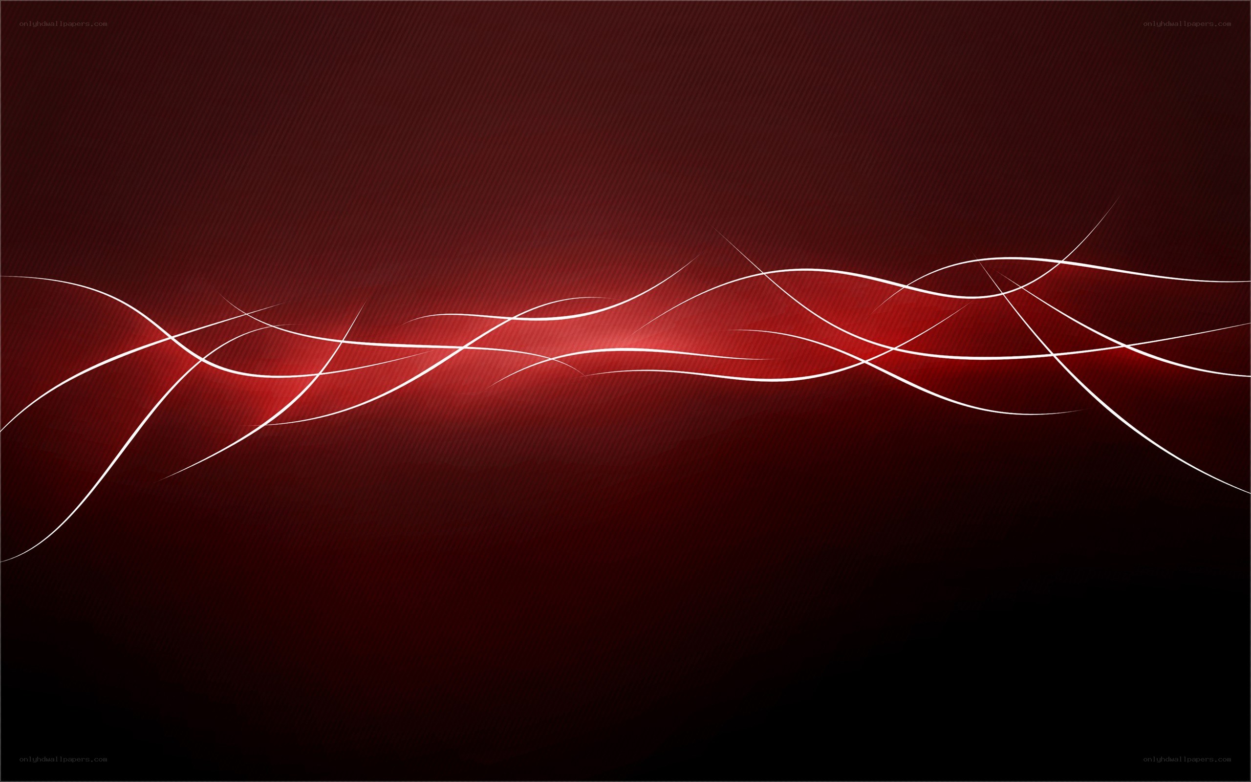 Red abstract wave lines