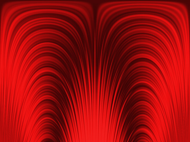 Red abstract wave pattern