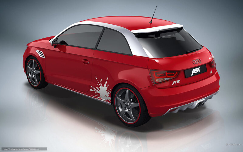 Red ABT Audi A1 hatchback