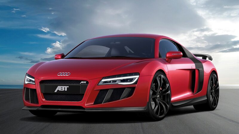 Red ABT Audi R8 sports car