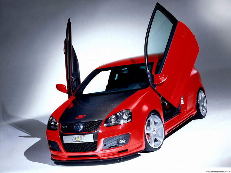 Red ABT Volkswagen Golf