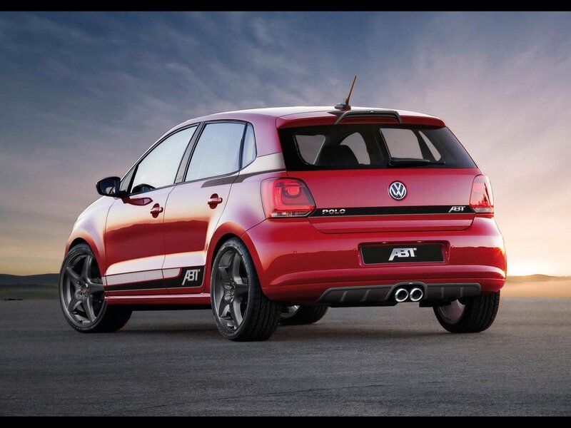 Red Abt Volkswagen Polo — Dramatic, Sunset