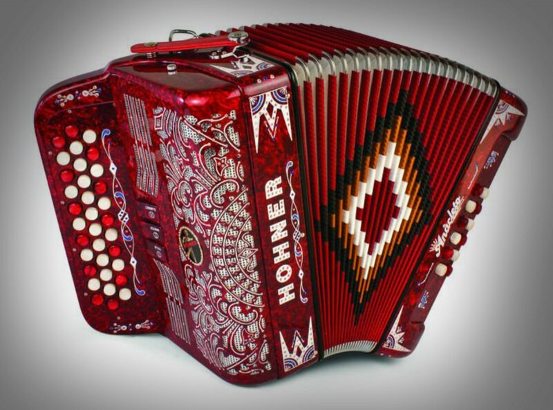 Red Accordion Instrument — Neutral