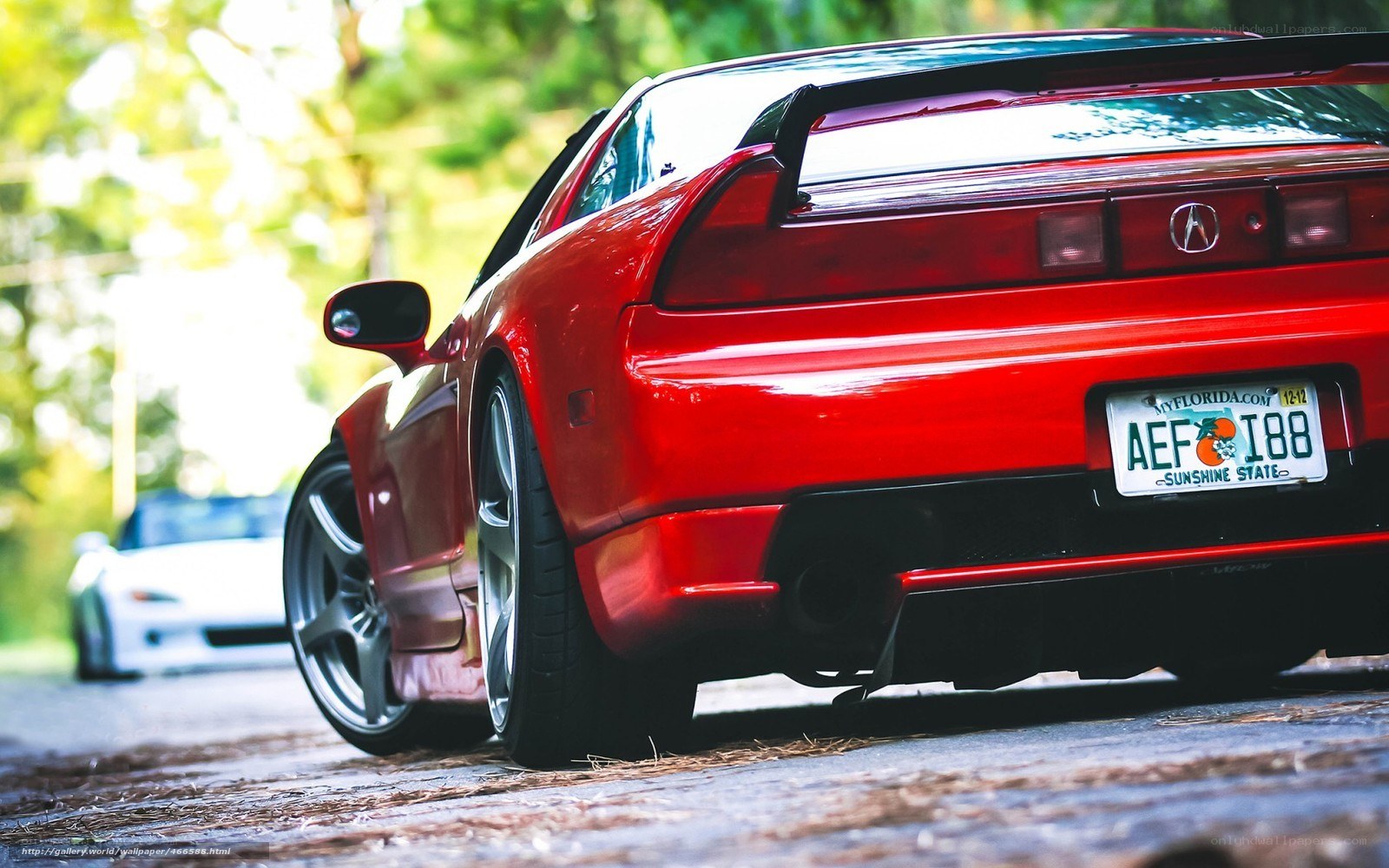 Red Acura NSX rear view