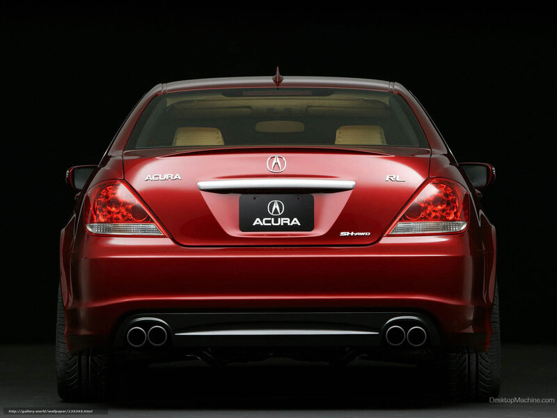Red Acura RL rear view
