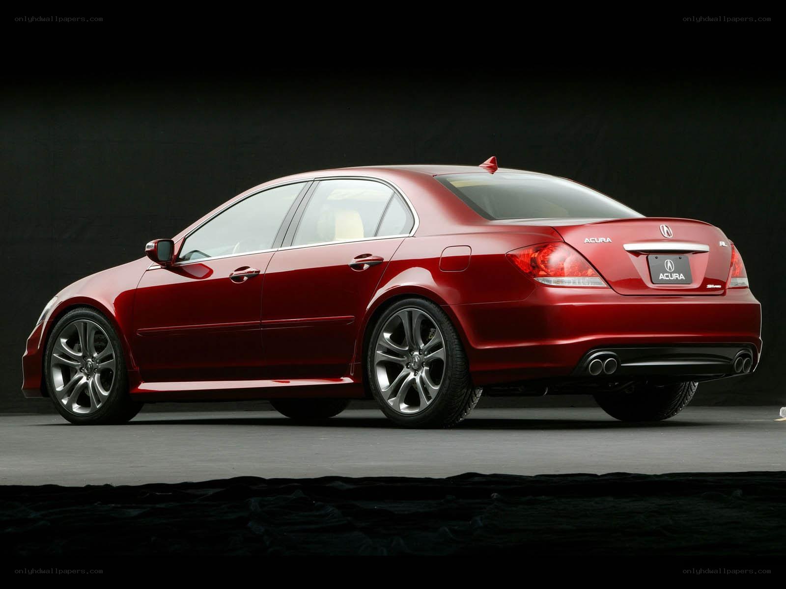 Red Acura RL sedan