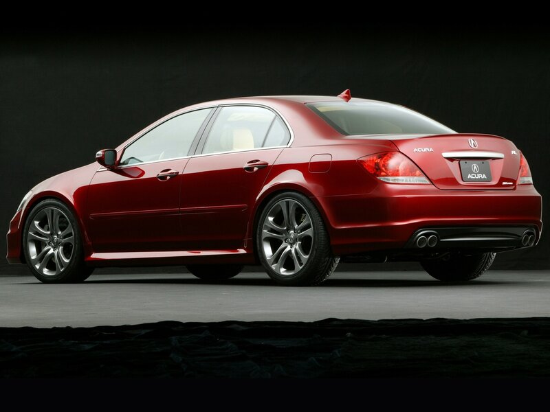 Red Acura Rl Sedan — Dramatic, Photograph