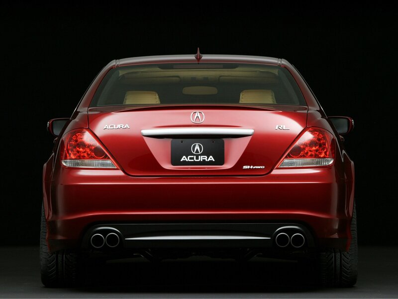 Red Acura Rl Sedan — Dramatic