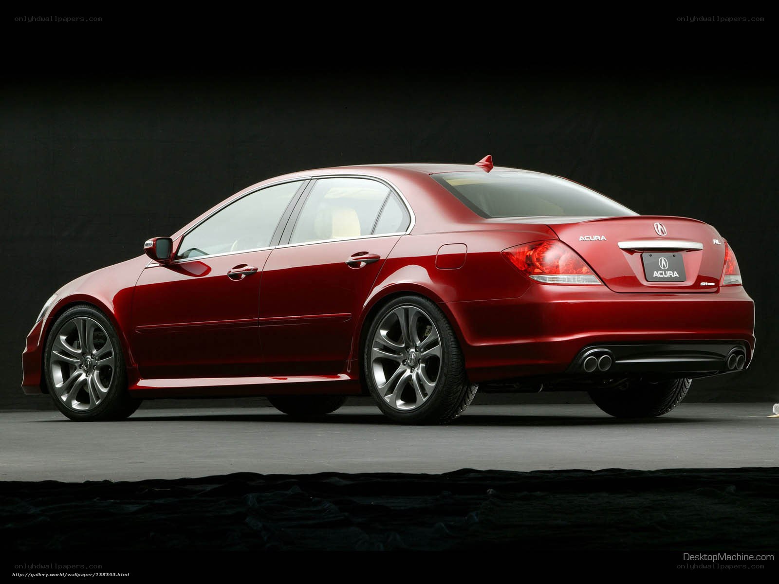 Red Acura RL sedan