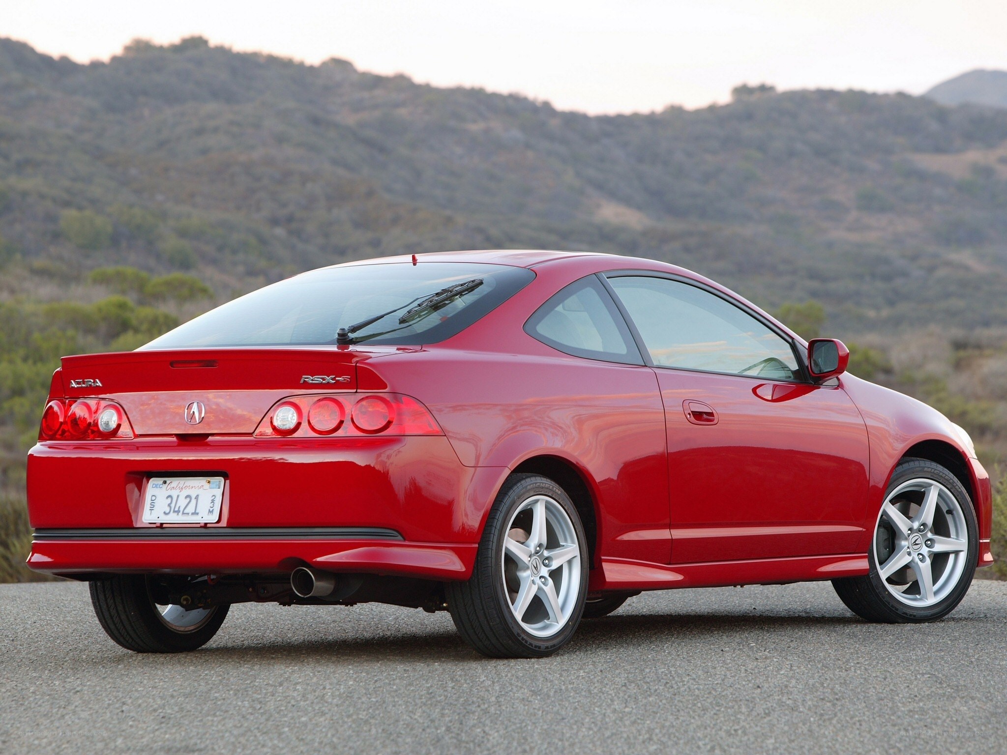 Red Acura RSX-S coupe