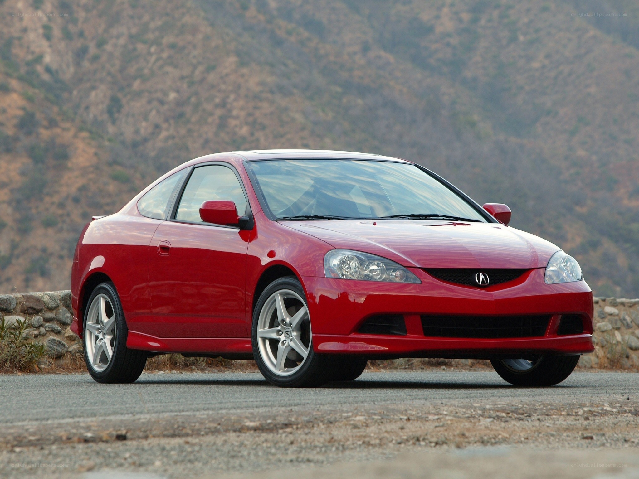 Red Acura RSX sports car