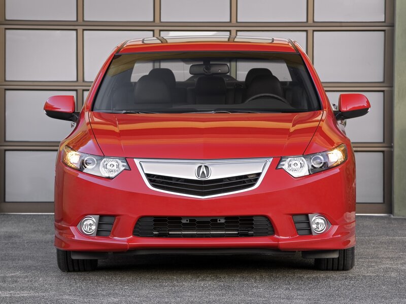 Red Acura Sedan — Neutral