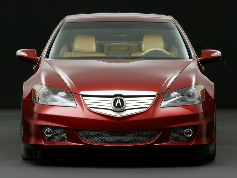 Red Acura TL Sedan — Dramatic