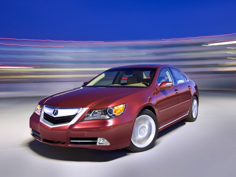 Red Acura TL Sedan — Dynamic, Night