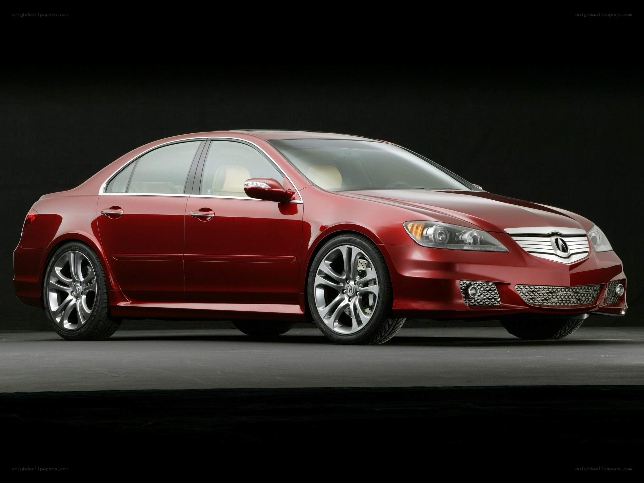 red acura tl sedan