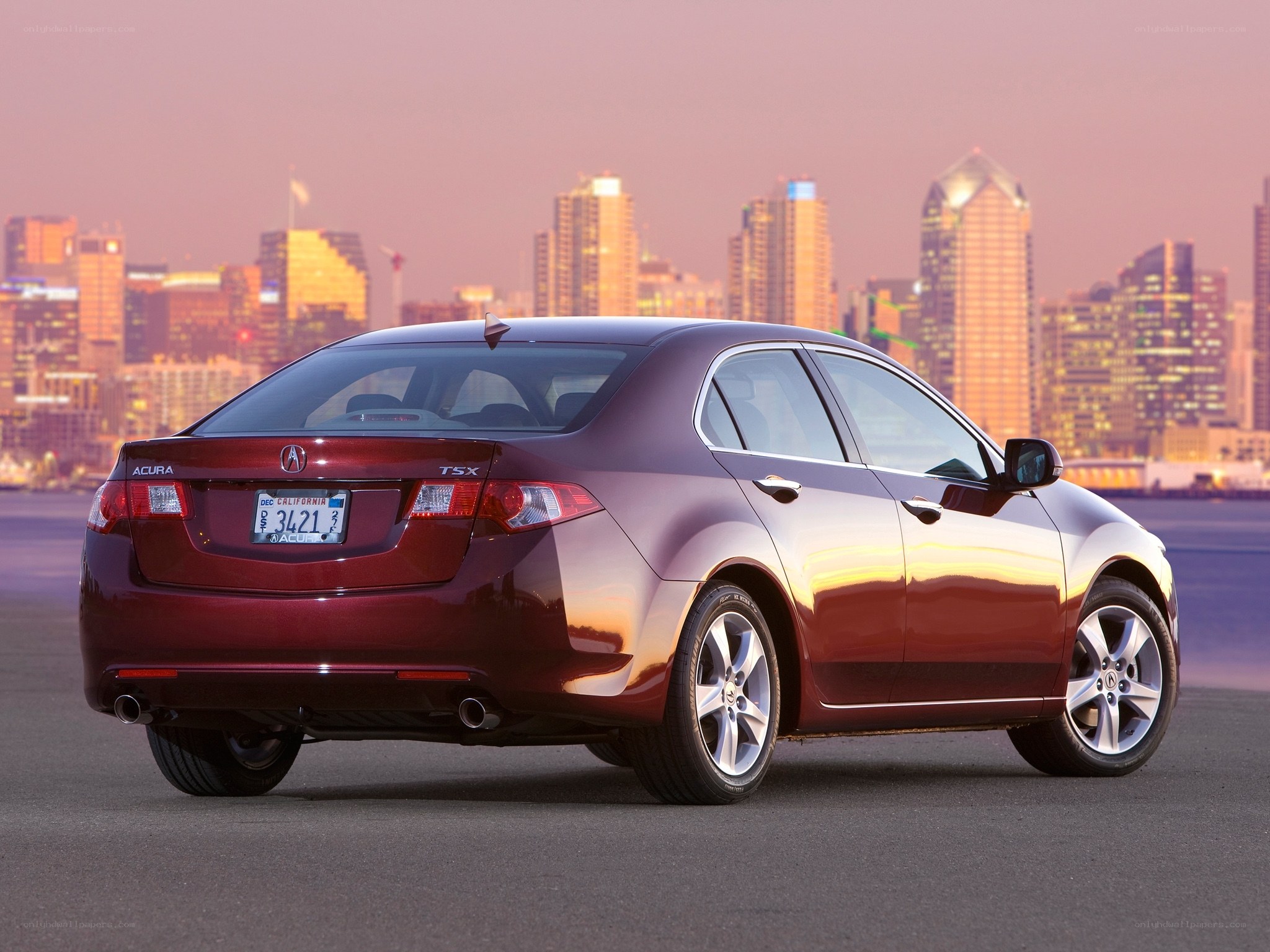 Red Acura TSX sedan