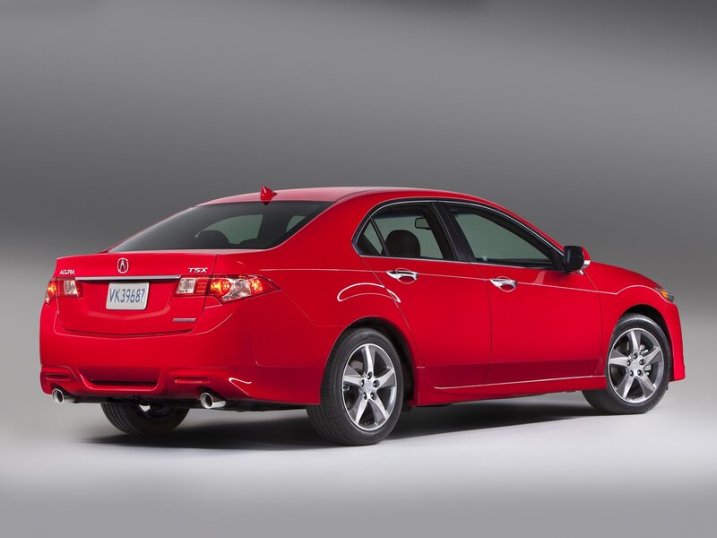 Red Acura TSX sedan