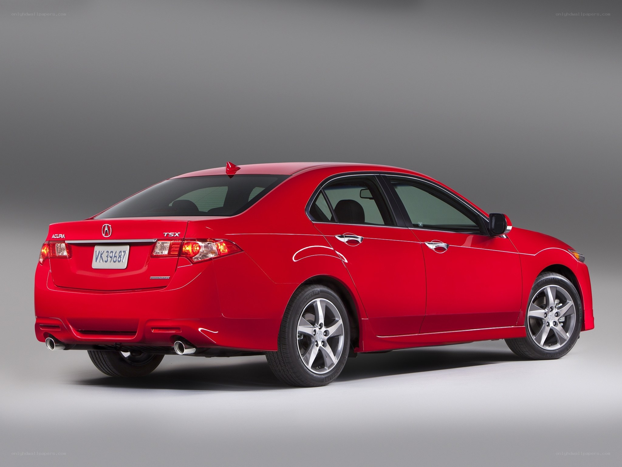 Red Acura TSX sedan
