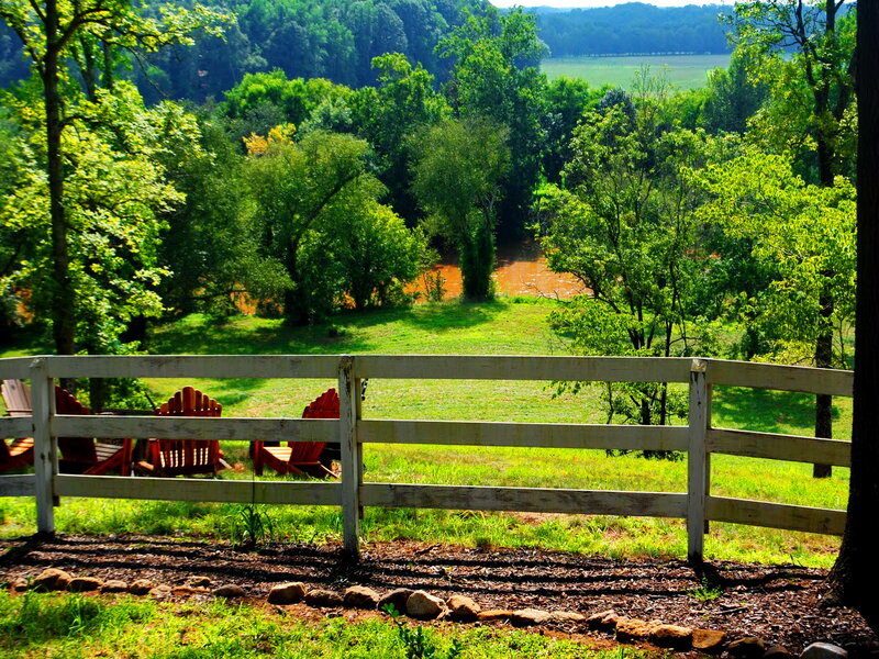 Red Adirondack Chairs