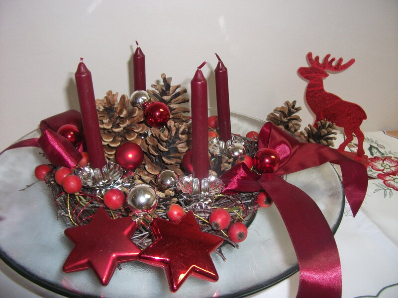 Red Advent Wreath
