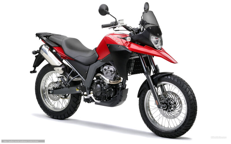 red adventure motorcycle