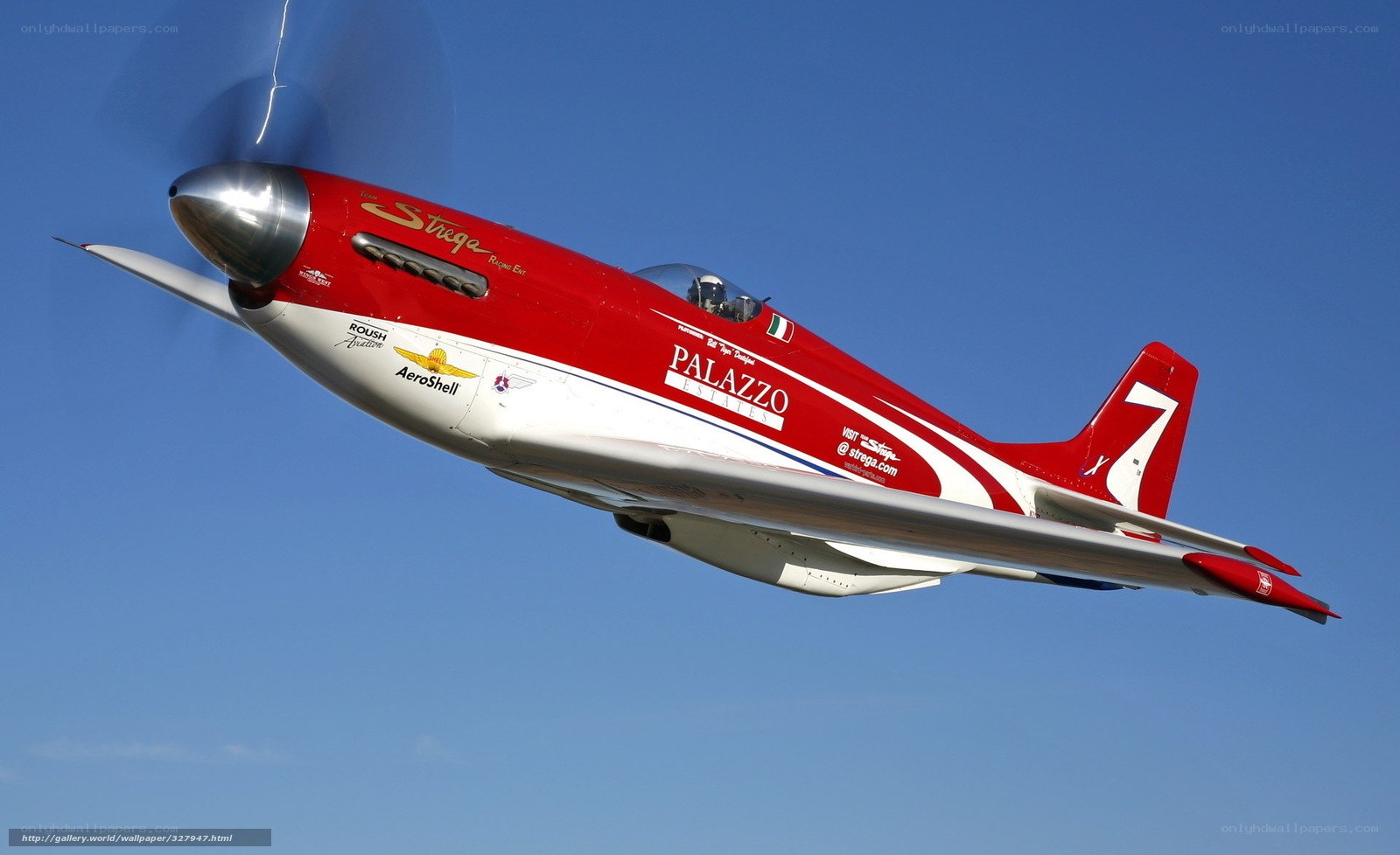 Red aerobatic airplane in flight