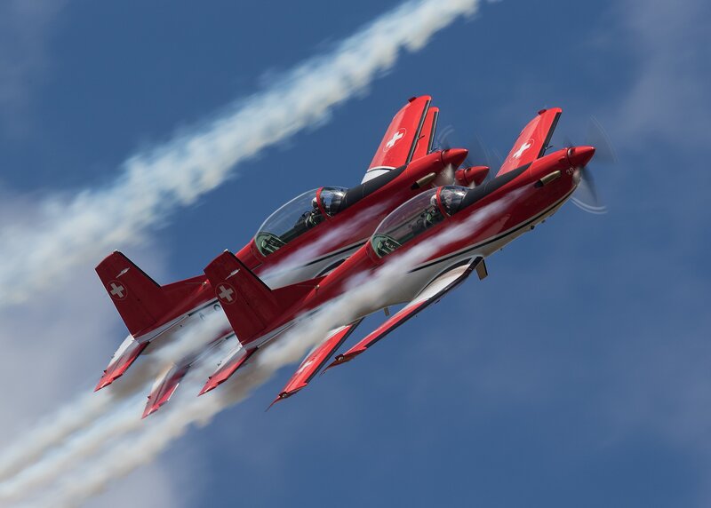 Red Aerobatic Jets