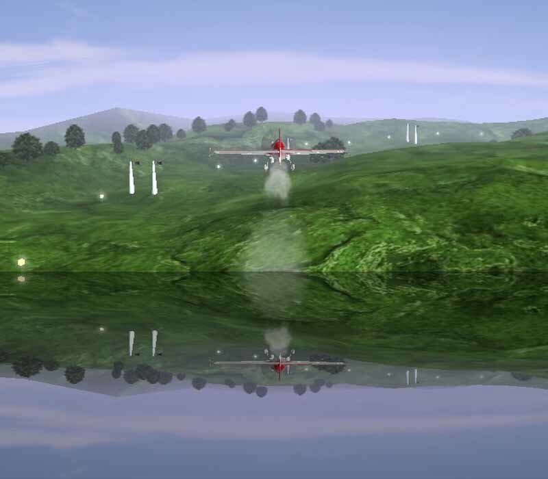 Red Airplane Flying