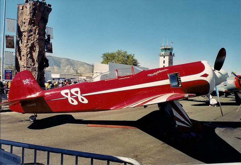 Red Airplane on Display