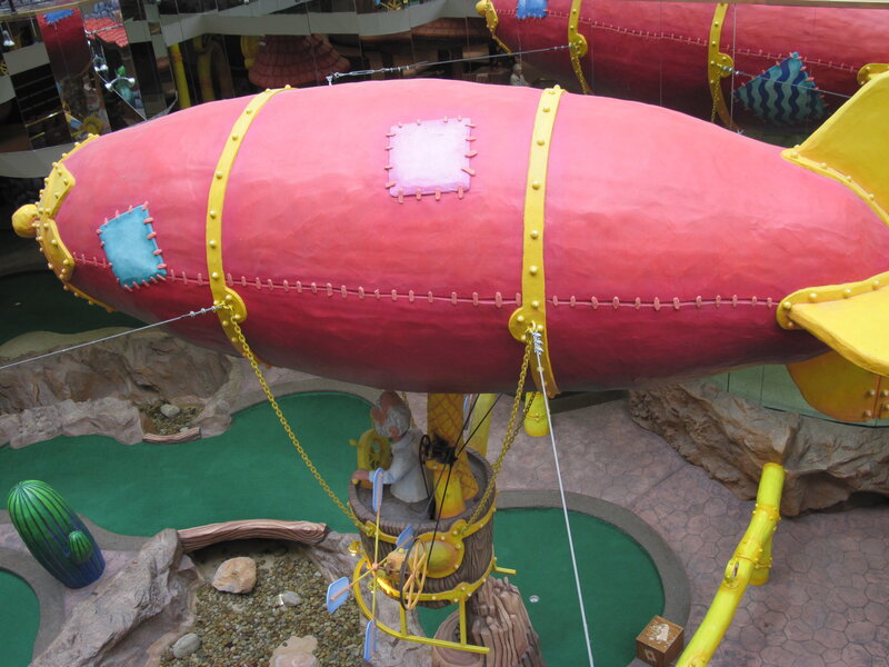 Red Airship in Miniature Golf