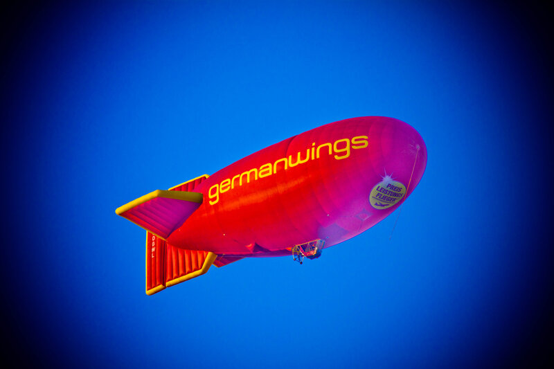 Red Airship in Sky