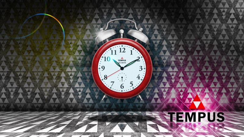 Red Alarm Clock — Dramatic, Digital Art