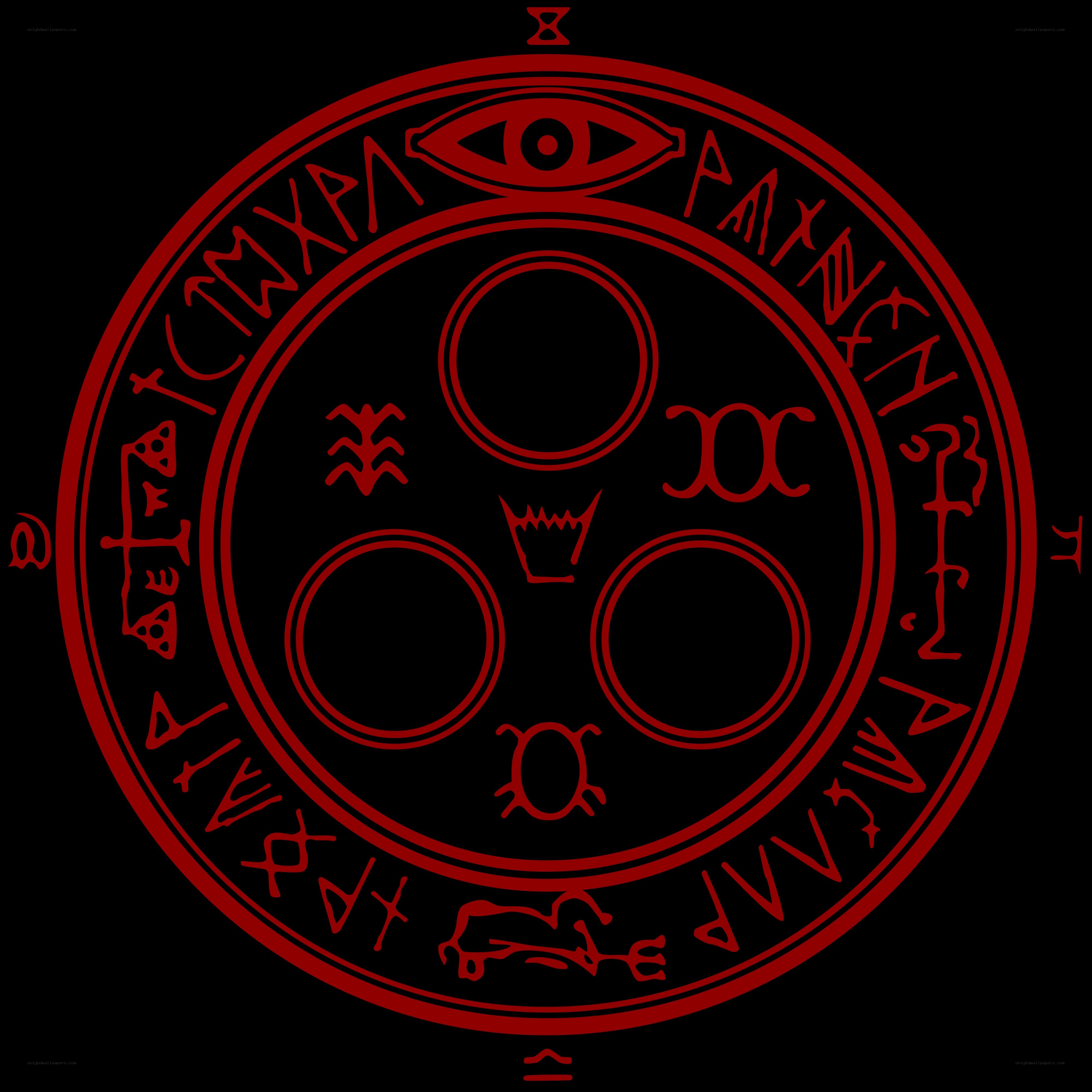 red alchemical symbol