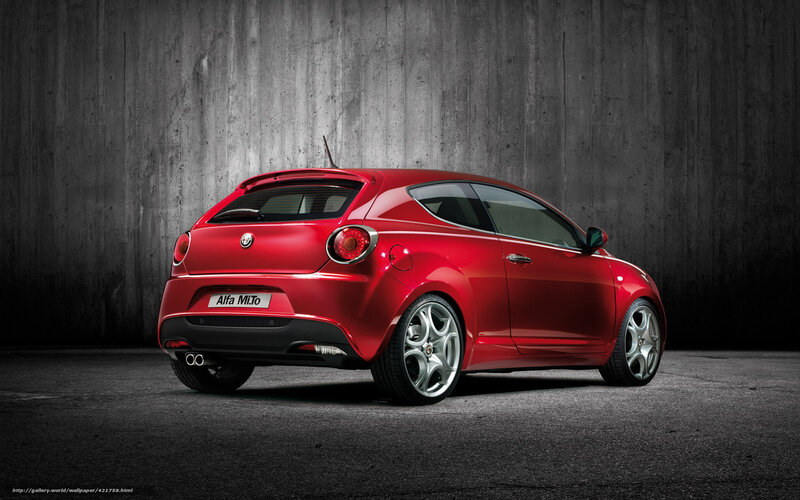 Red Alfa MiTo Car — Dramatic