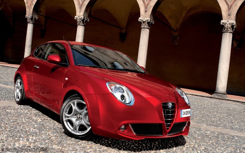 Red Alfa Romeo Car — Dramatic, Afternoon