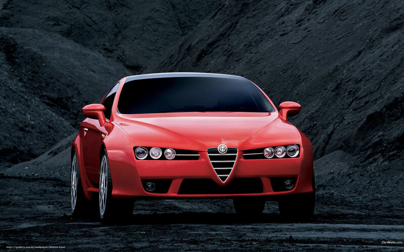 Red Alfa Romeo Car — Dramatic, Photograph