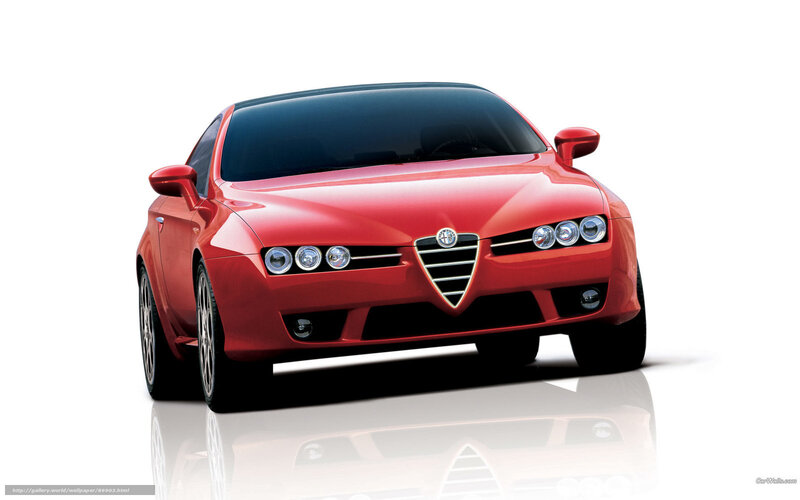 Red Alfa Romeo Car — Neutral, Photograph, Headlights