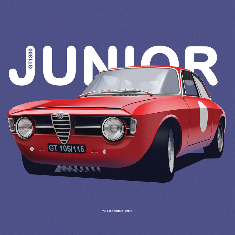 Red Alfa Romeo Car — Vibrant