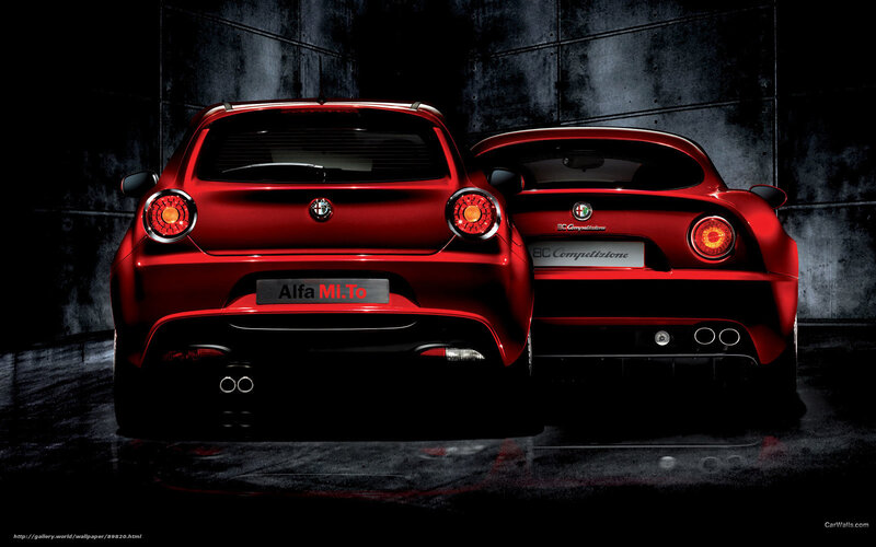 Red Alfa Romeo cars rear view