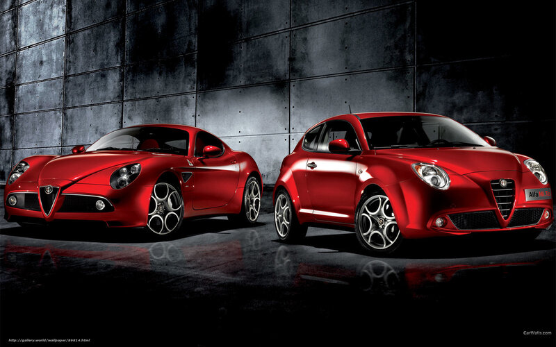 Red Alfa Romeo cars