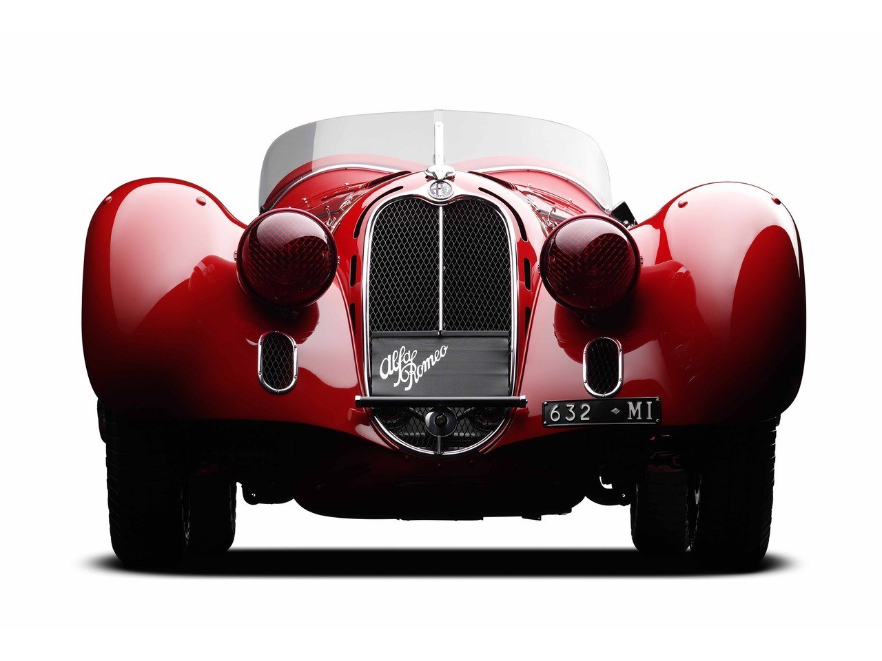 Red Alfa Romeo classic car