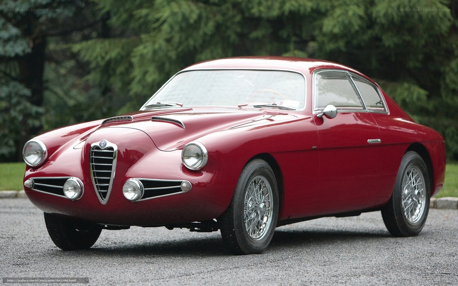 Red Alfa Romeo classic car